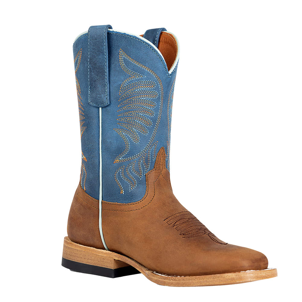 Anderson Bean Kids Footwear Anderson Bean Kids Boy's Tan and Blue Boot