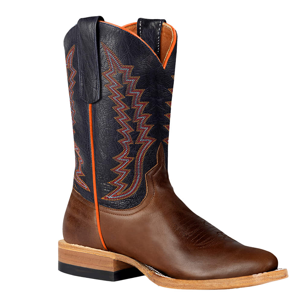Anderson Bean Kids Footwear Anderson Bean Kids Boy's Tan and Blue Cowboy Boot