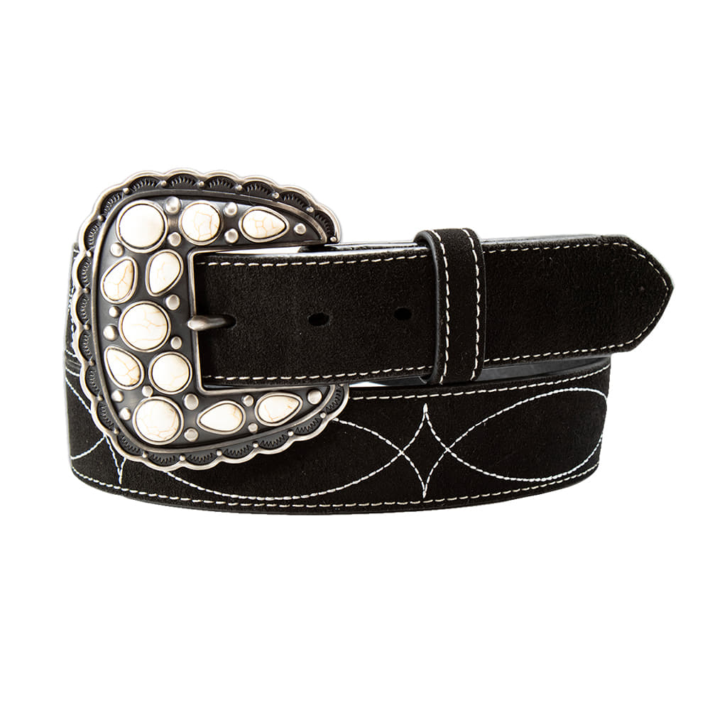 Angel Ranch Apparel Angle Ranch Ladies 1 1/2 Rough Out Boot Stitch Belt