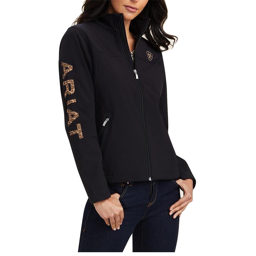 Ariat Apparel Ariat Black and Leopard Women's Softshell Jacket