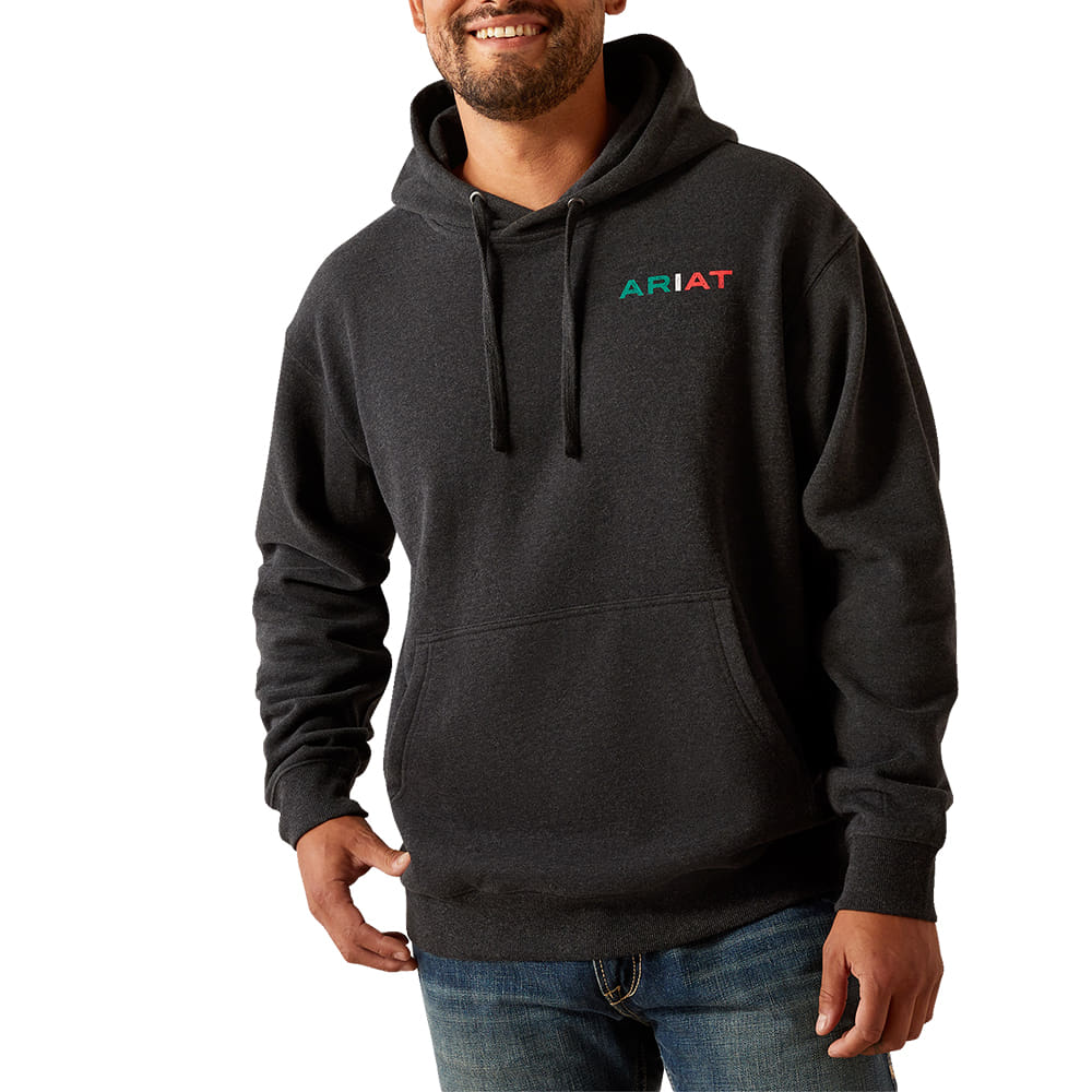 Ariat Apparel Ariat Black Mexican Flag Men's Hoodie