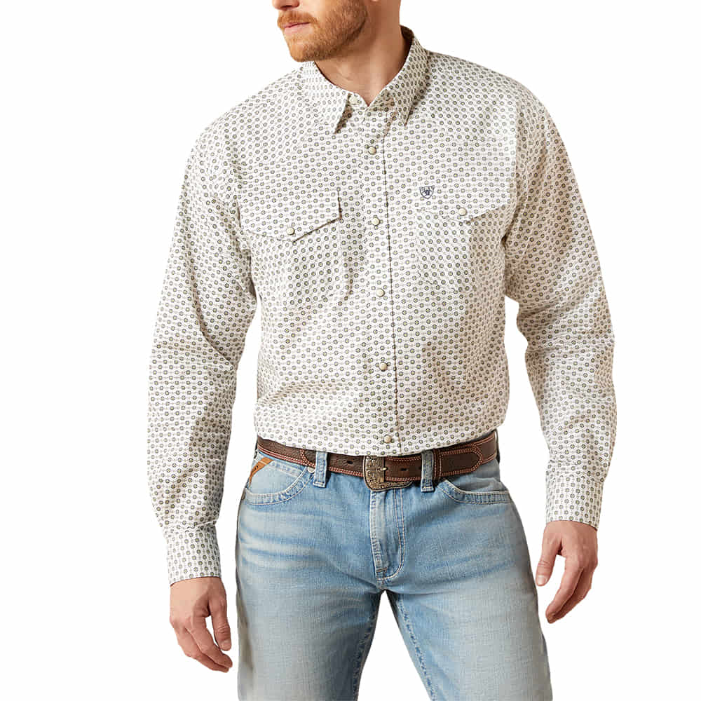 Ariat Apparel Ariat Fenn White Classic Fit Men's Shirt