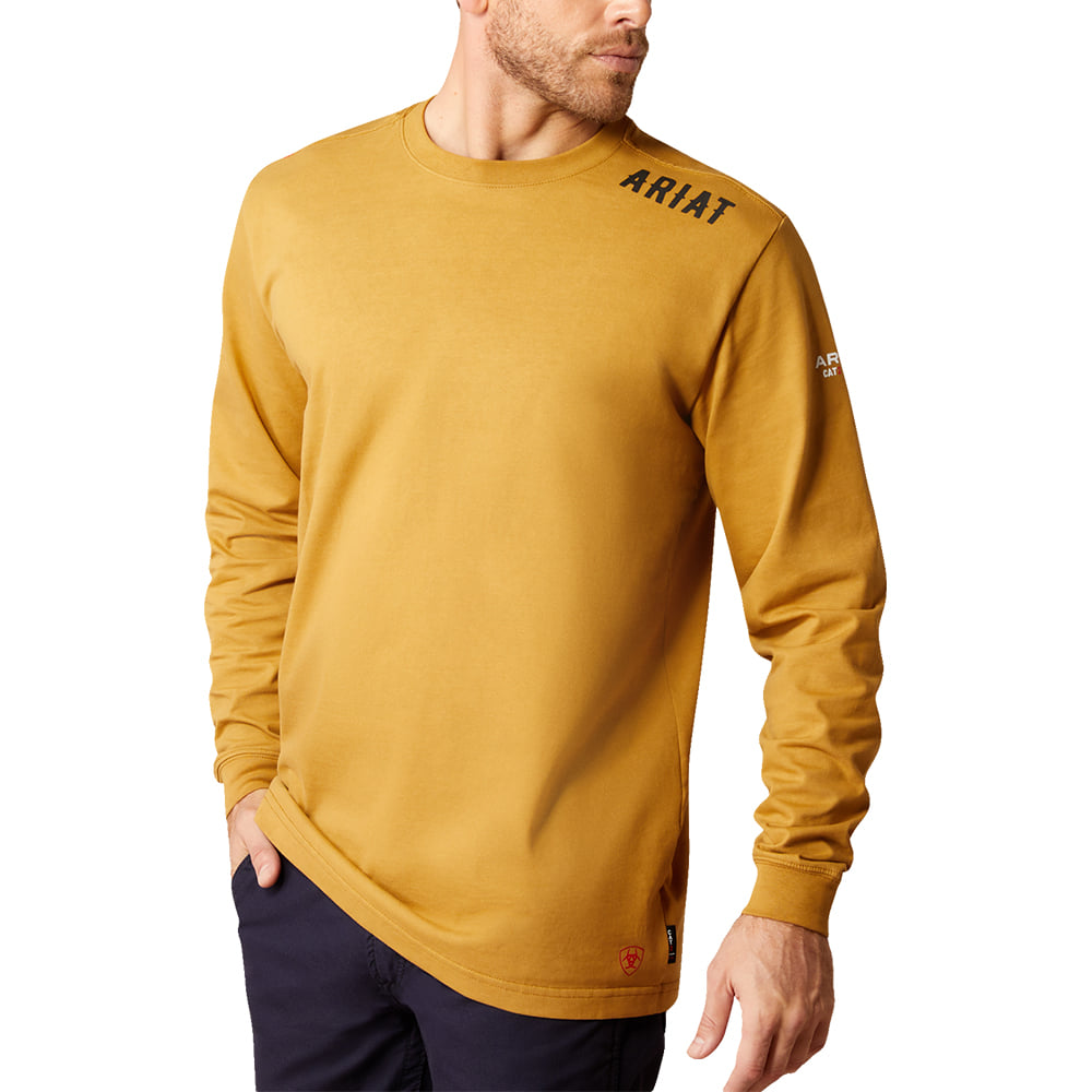Ariat Apparel Ariat Fire Resistant Long Sleeve Brown Graphic Men's T-Shirt