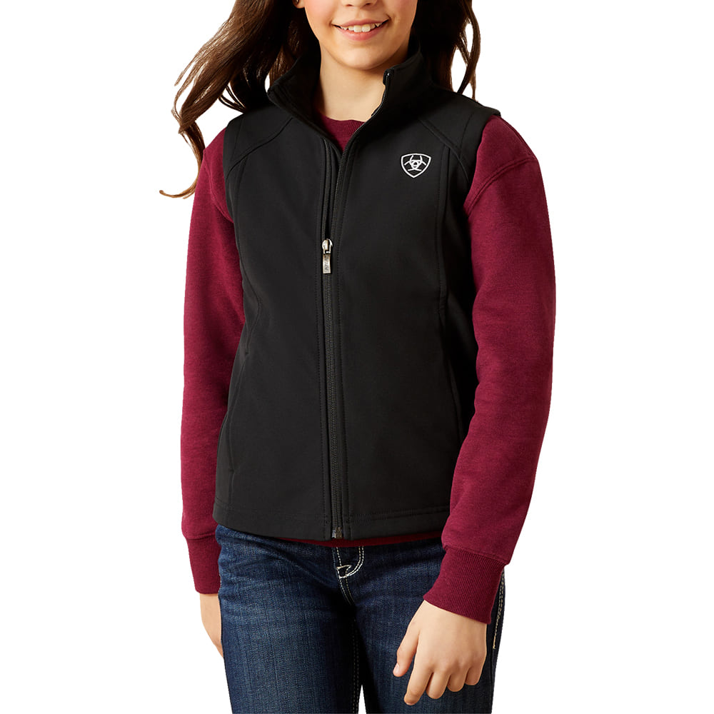 Ariat Apparel Ariat Girl's Black Logo Softshell Vest