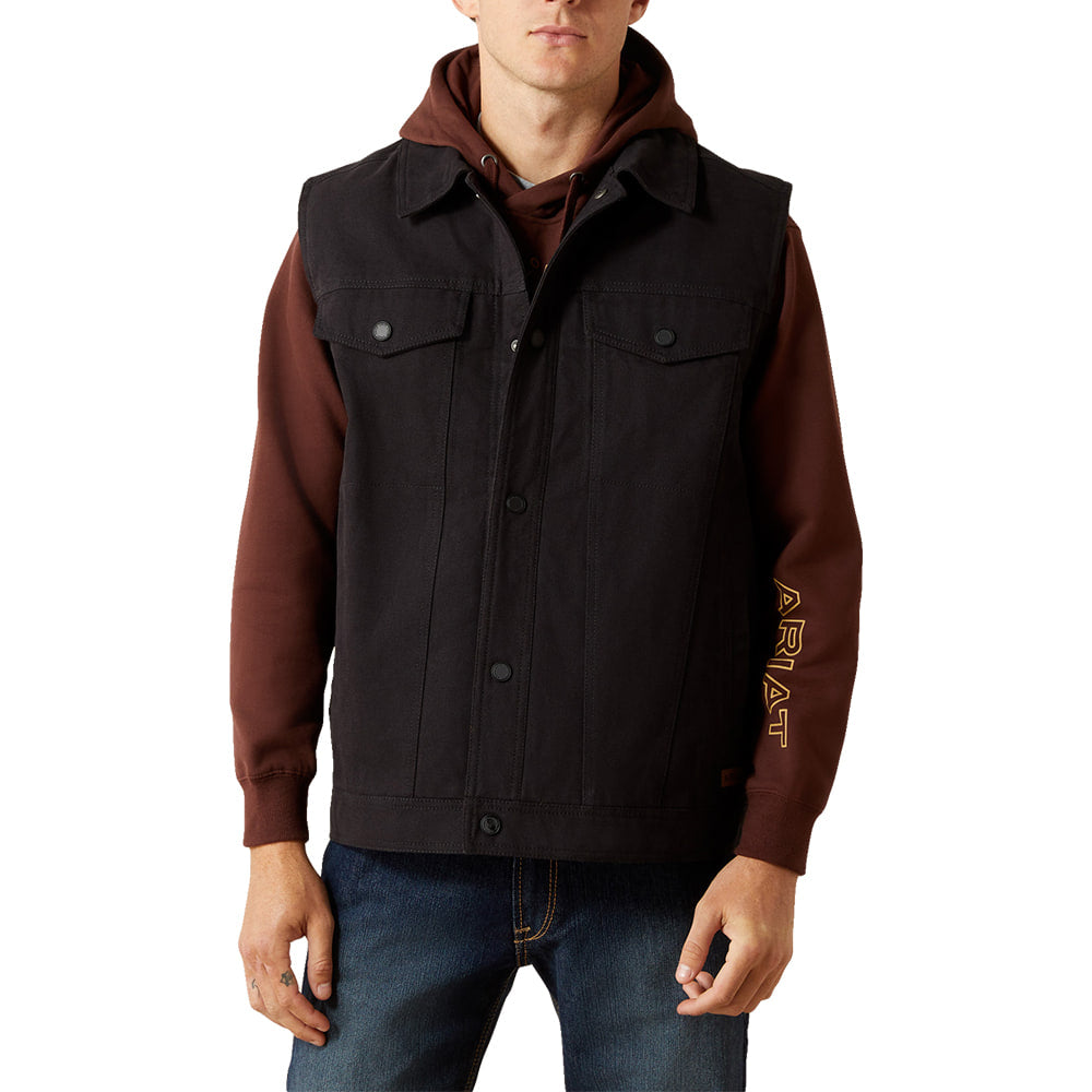 Ariat Apparel Ariat Men's Black Canvas Rancher Vest