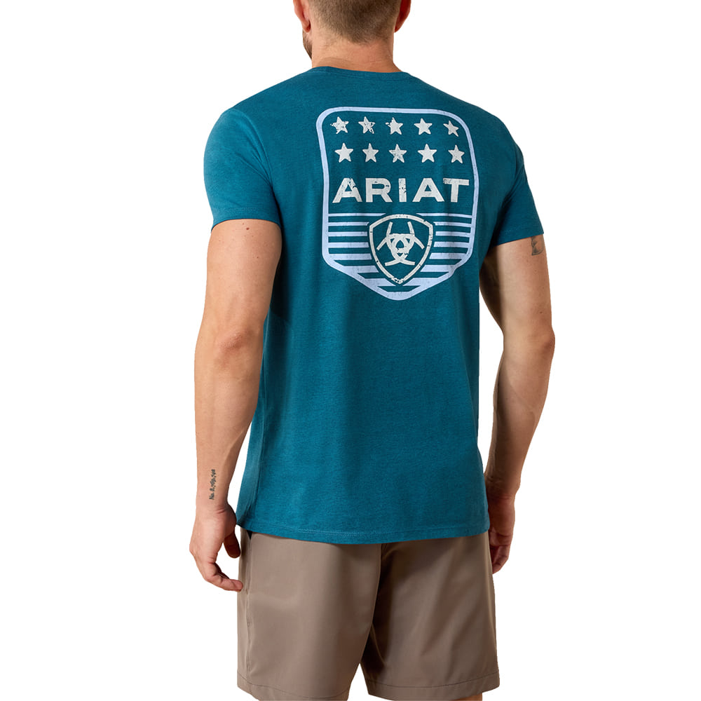Ariat Apparel Ariat Men's Blue Patriotic Badge T-Shirt
