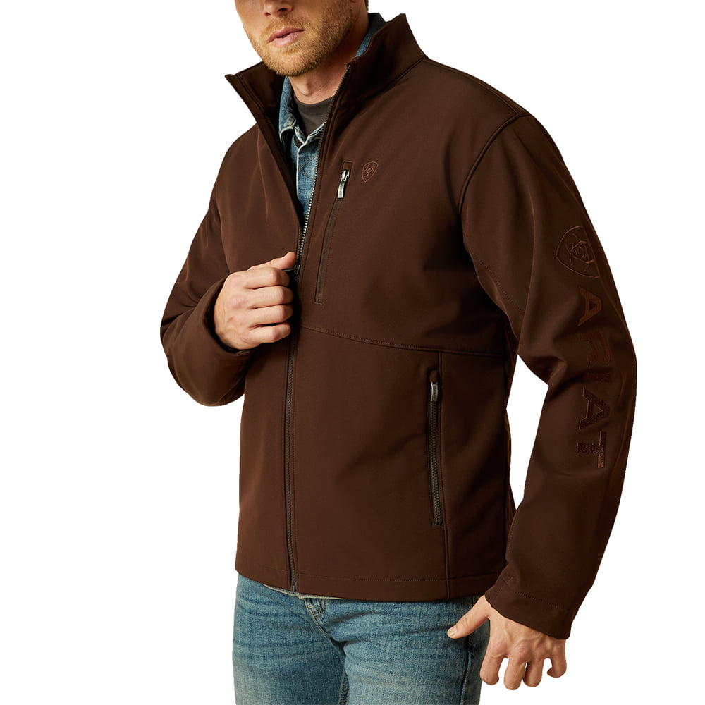 Ariat Apparel Ariat Men's Brown Logo Softshell Jacket