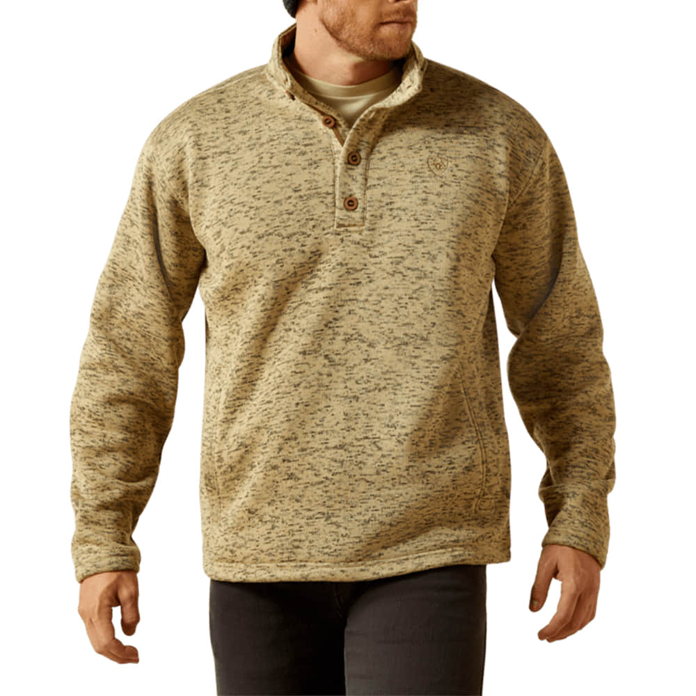 Ariat Apparel Ariat Men's Caldwell Light Brown Button Sweater