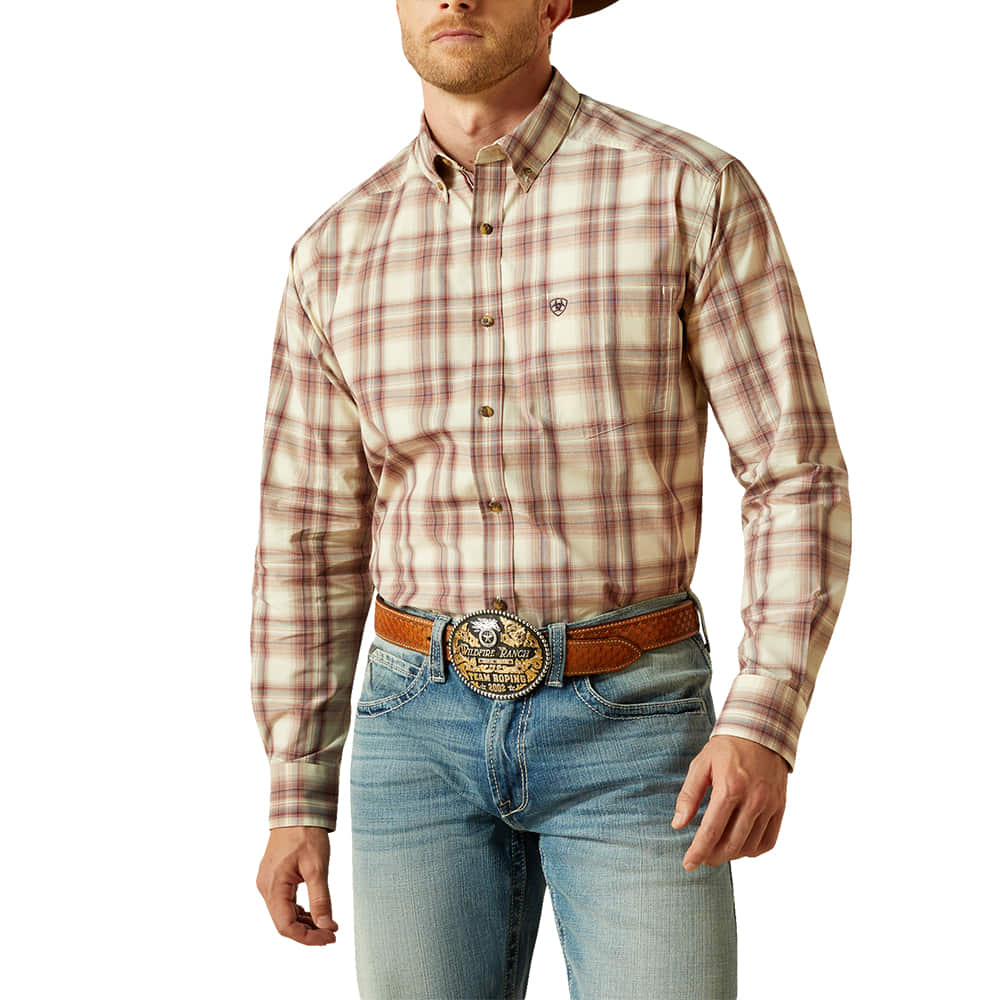 Ariat Apparel Ariat Men's Cream Classic Pro Series Tobias Button-Down Shirt