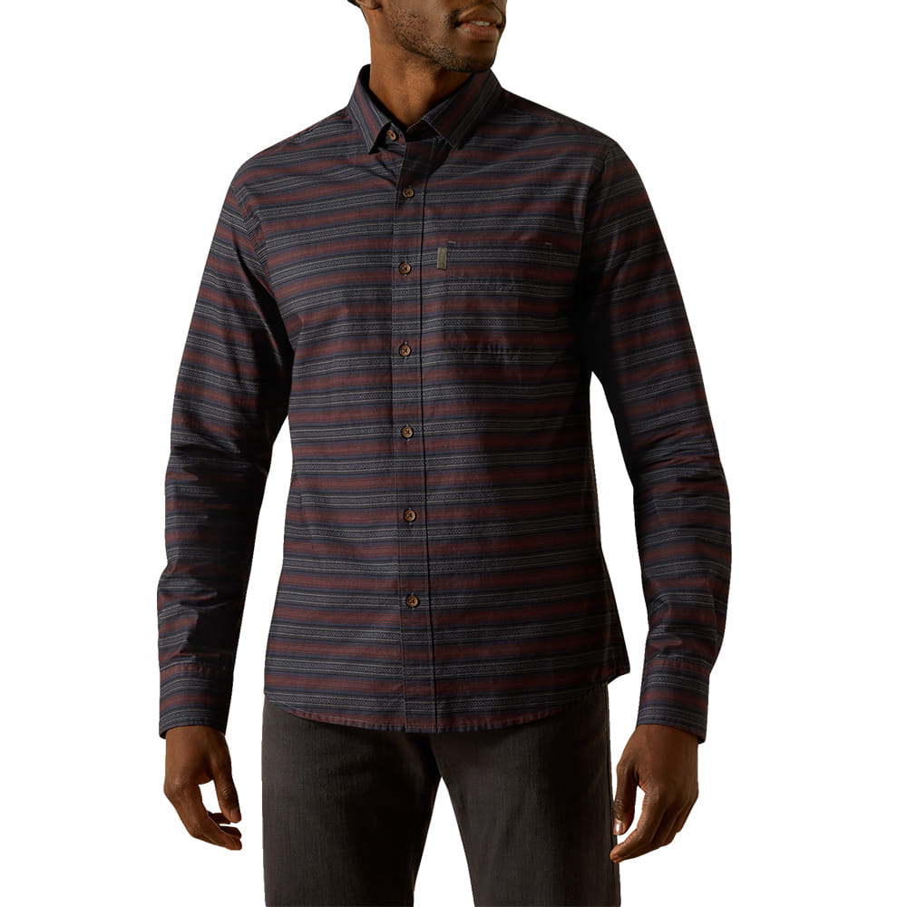 Ariat Apparel Ariat Men's Grey Long Sleeve Button-Down Manny Shirt