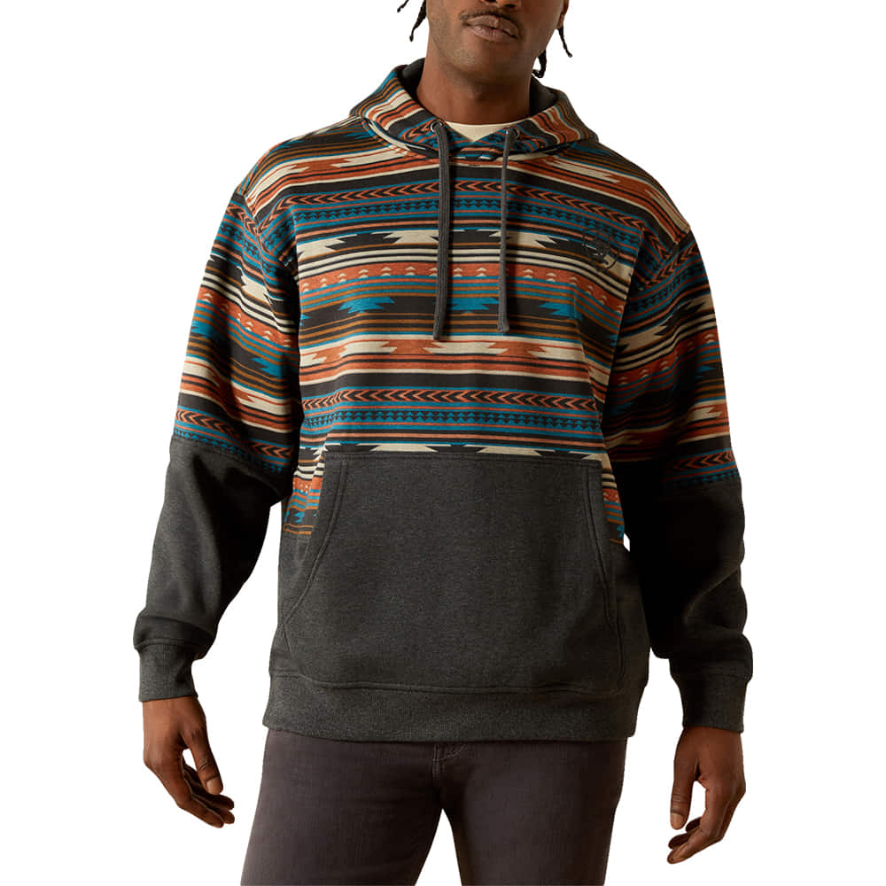 Ariat Apparel Ariat Men's Rust Serape Color Block Hoodie