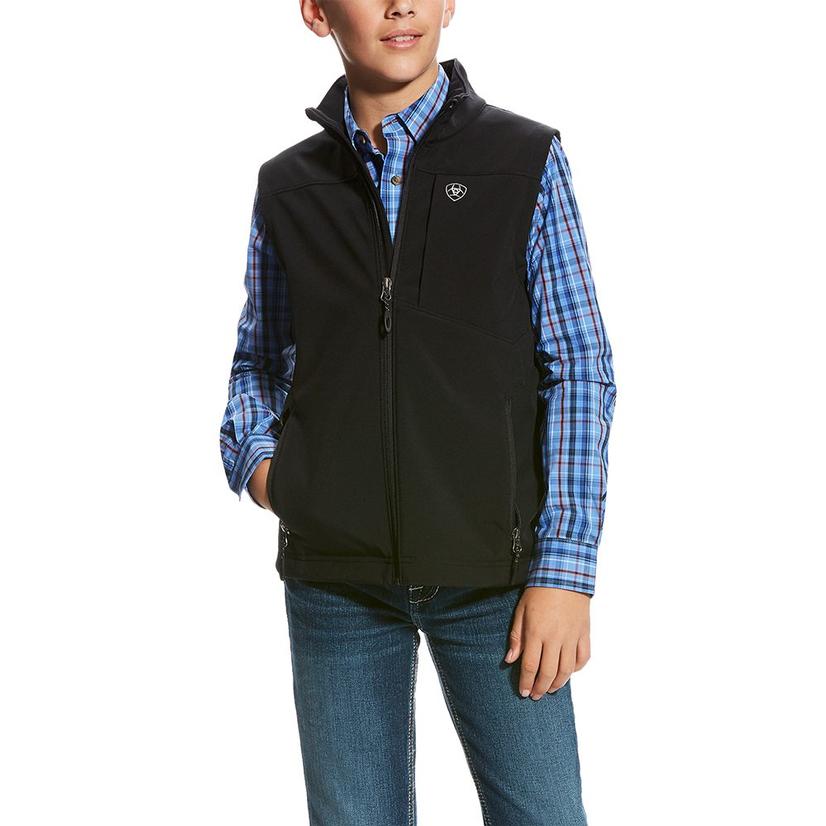 Ariat Apparel Ariat Vernon 2.0 Black Softshell Boy's Vest