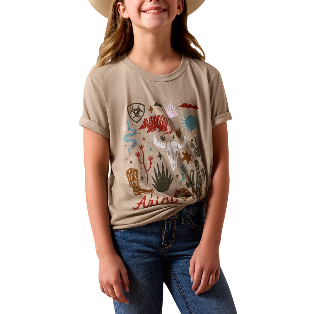 Ariat Apparel Girls Western Collage TShirt