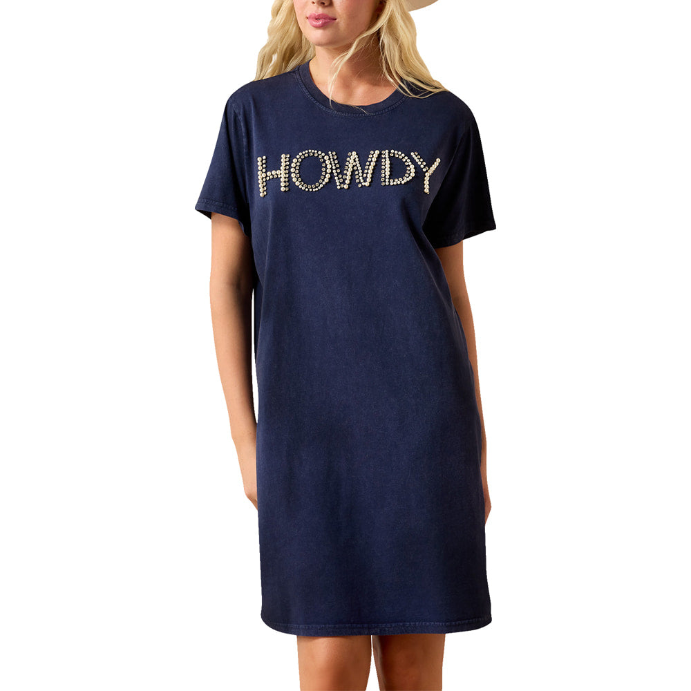 Ariat Apparel WOMENS HOWDY PEARL GRAPHIC DRESS IN NAVY ECLIPSE