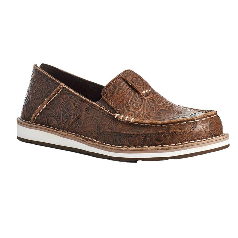 Ariat Footwear Ariat Brown Floral Tooled Women's Cruisers