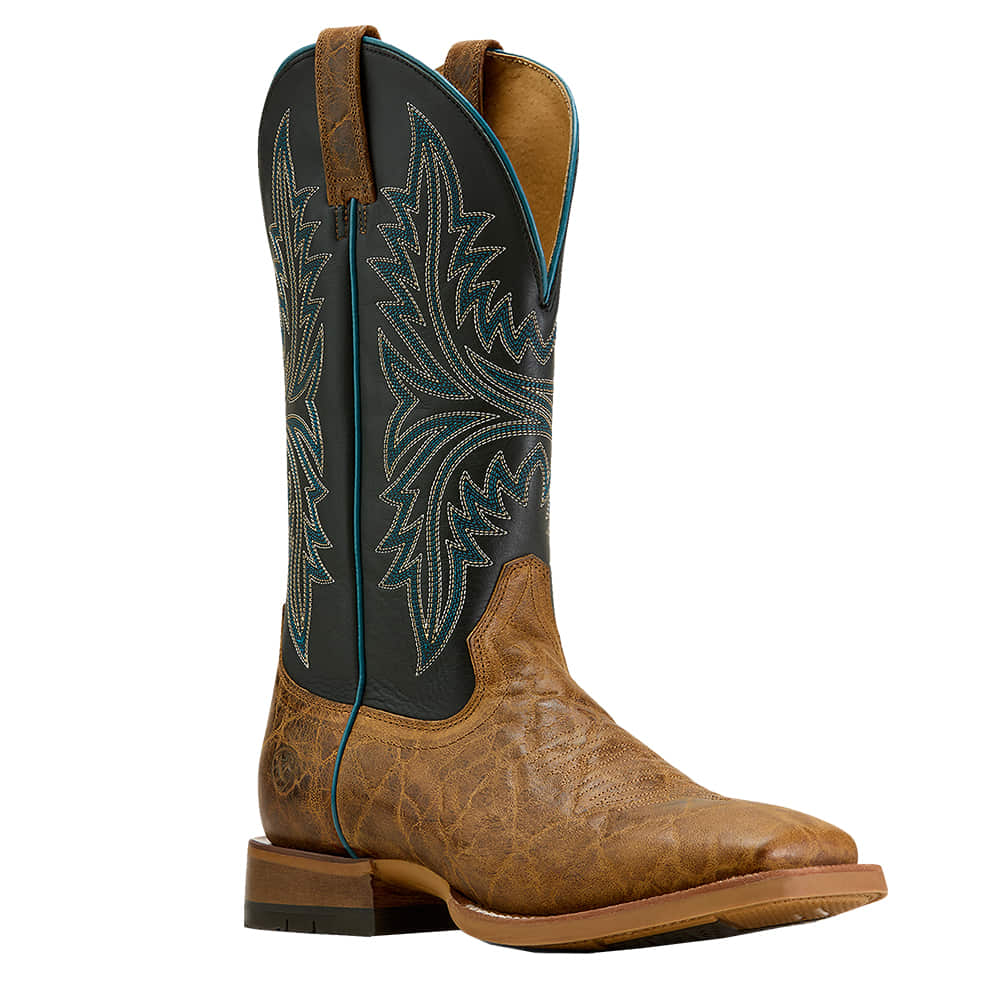 Ariat Footwear Ariat Men's Cowhand Smoked Tan and True Black Boots