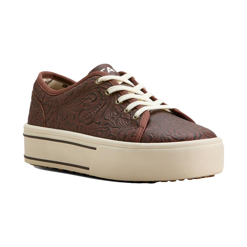 Ariat Footwear Ariat Women's Brown Skylar Floral Embossed Shoes