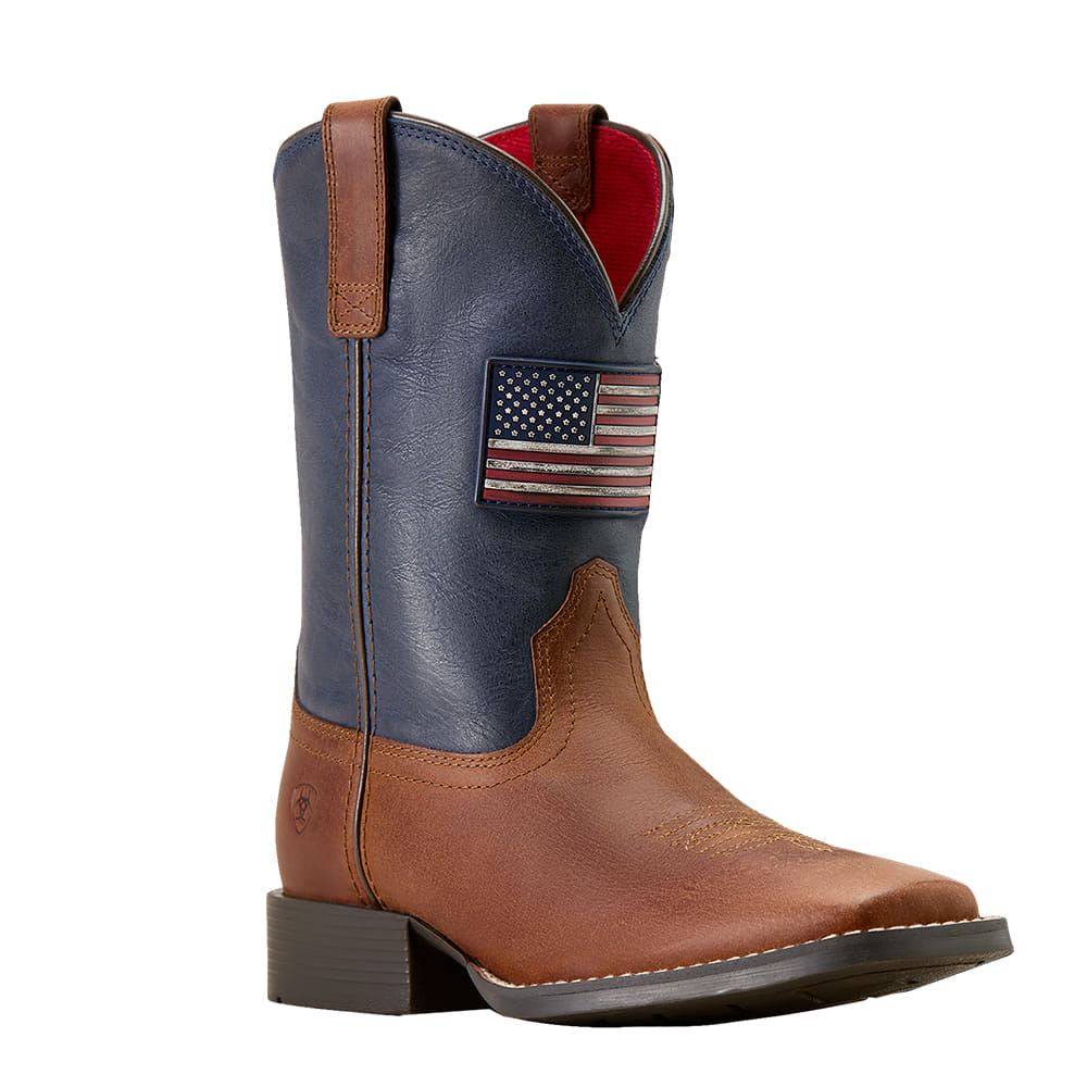 Ariat Footwear Ariat Youth Freedom Rider Hickory Smoke and Navy Boots