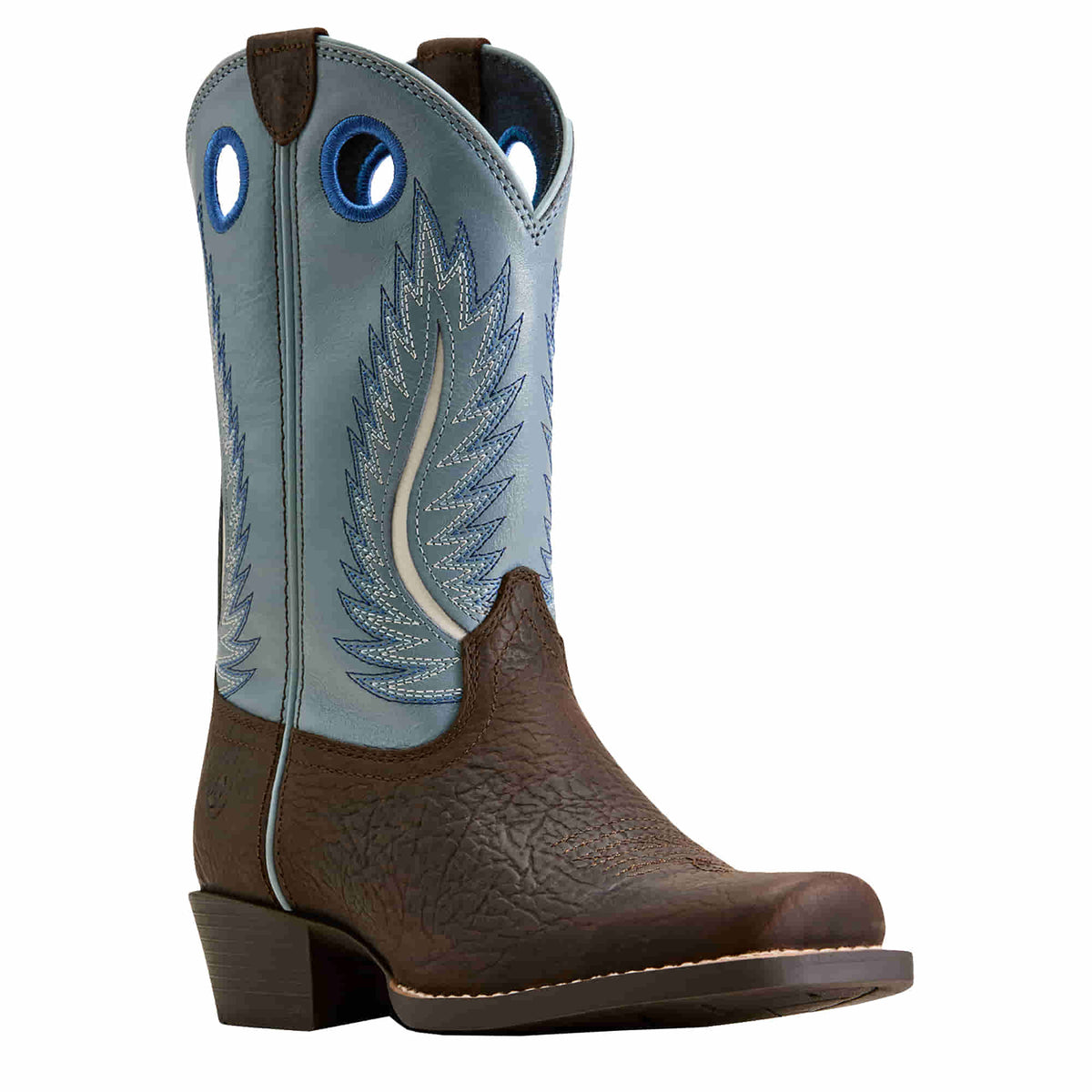 Ariat Footwear FUTURITY FORT WORTH CUTTER TOE BRUIN BROWN MORNING DEW BLUE