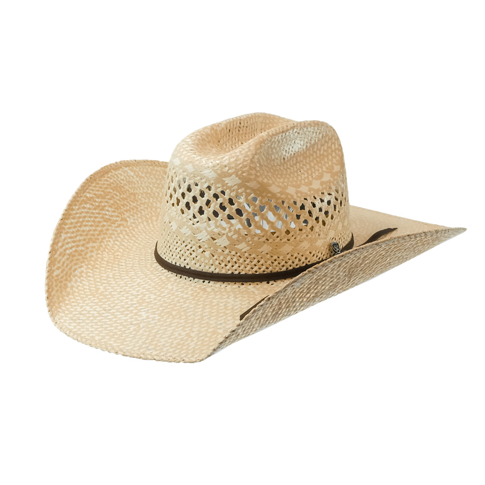 Ariat Hats Ariat Twisted Weave 2 Cord Precreased Chocolate Band Straw Hat