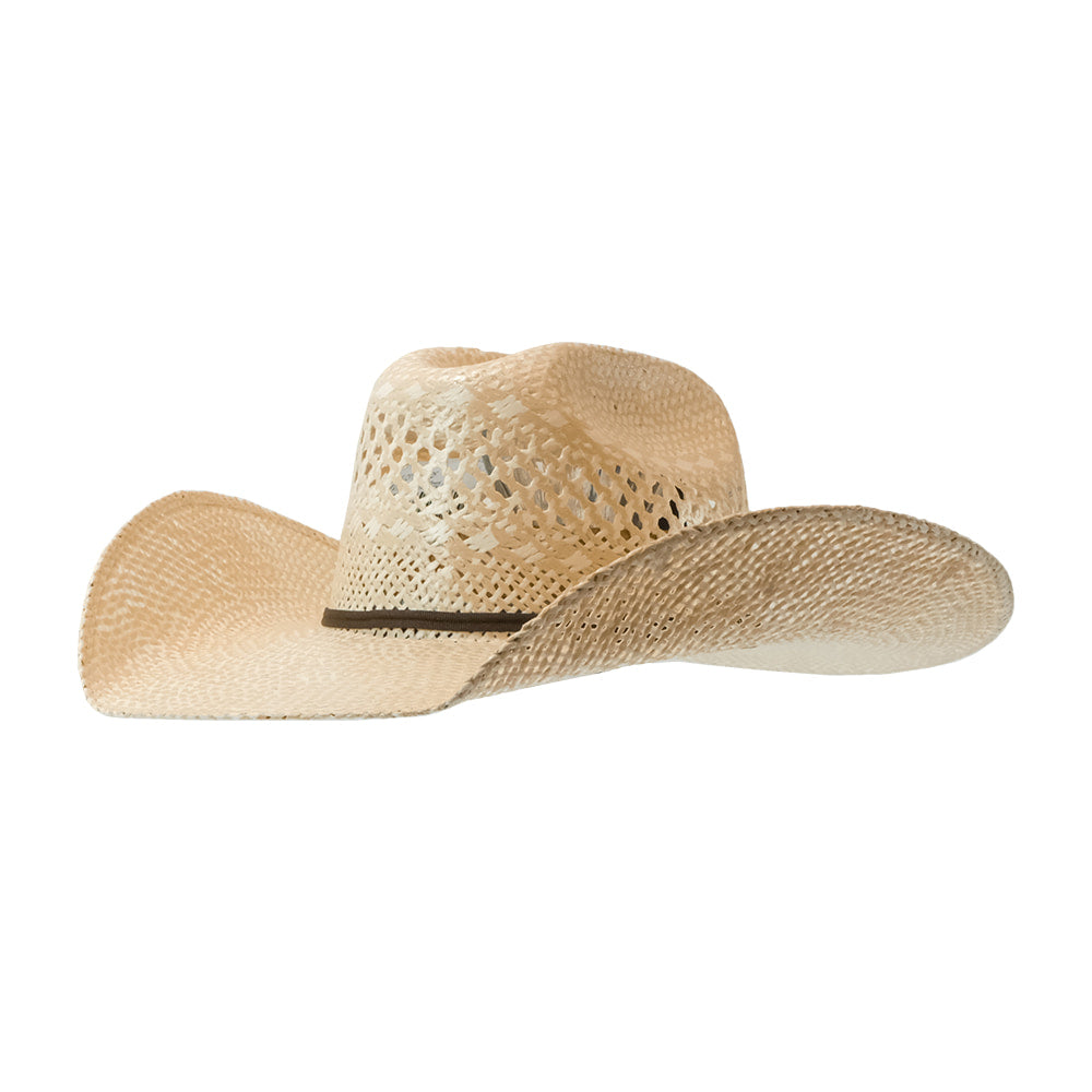 Ariat Hats Ariat Twisted Weave 2 Cord Precreased Chocolate Band Straw Hat