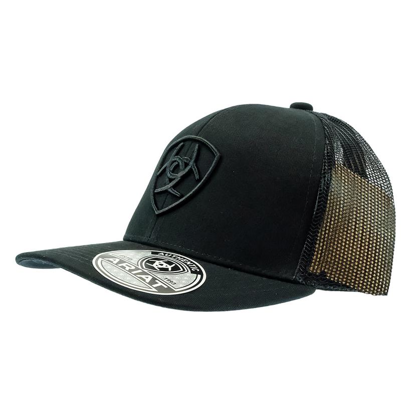 Ariat Hats Black / Osfa Ariat Black on Black Logo Cap