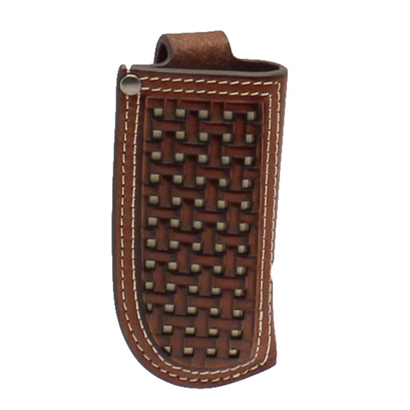 Ariat Knives Brown Ariat Brown and White Checked Knife Sheath