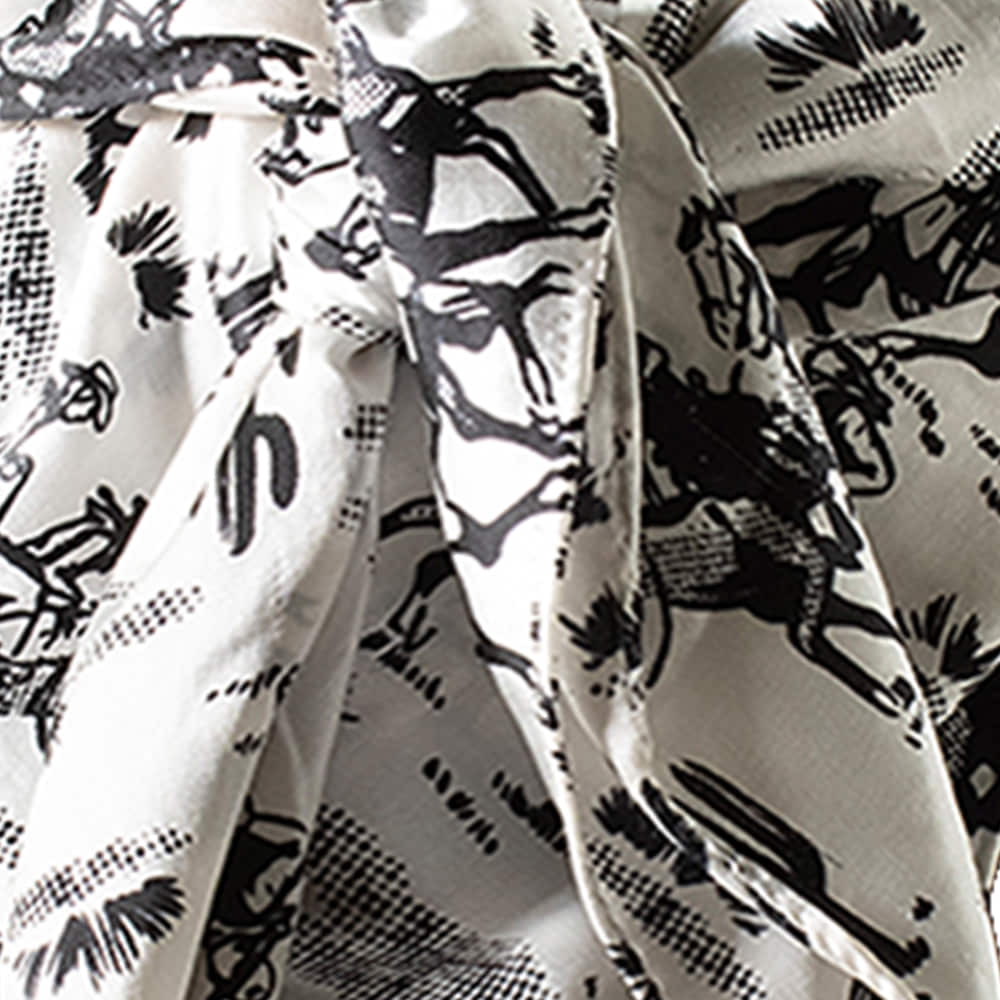 Ariat Other Ariat White And Black Cowboy Scene Wild Rag