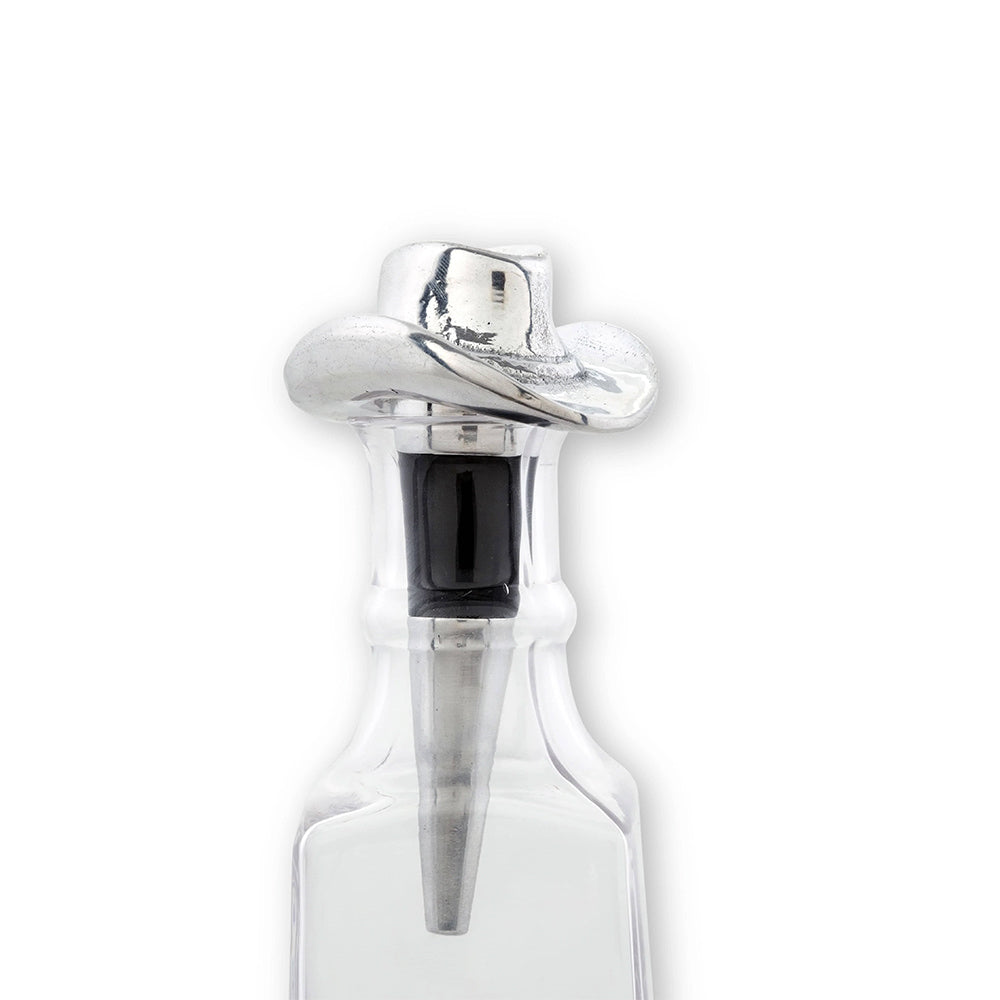 Arthur Court Home Decor Arthur Court Silver Cowboy Hat Bottle Stopper