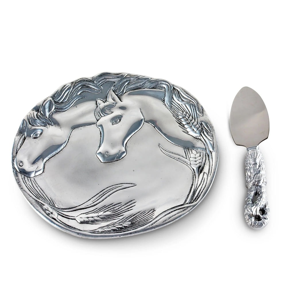 Arthur Court Home Decor Arthur Court Silver Horse Plate With Server
