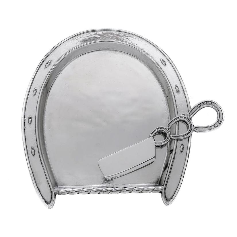 Arthur Court Home Decor OSFA / SILVER Arthur Court Silver Horseshoe Plate With Server