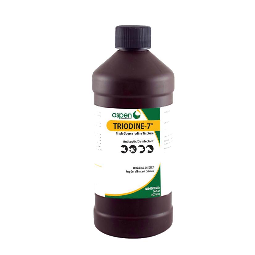 Aspen Vet Supplies 16oz Aspen Triodine 7 Triple Source Tincture