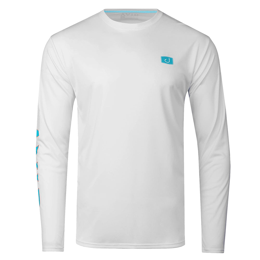 Avid Apparel Avid Happy Hour Avidry Men's Long Sleeve Graphic Tee In Glacier