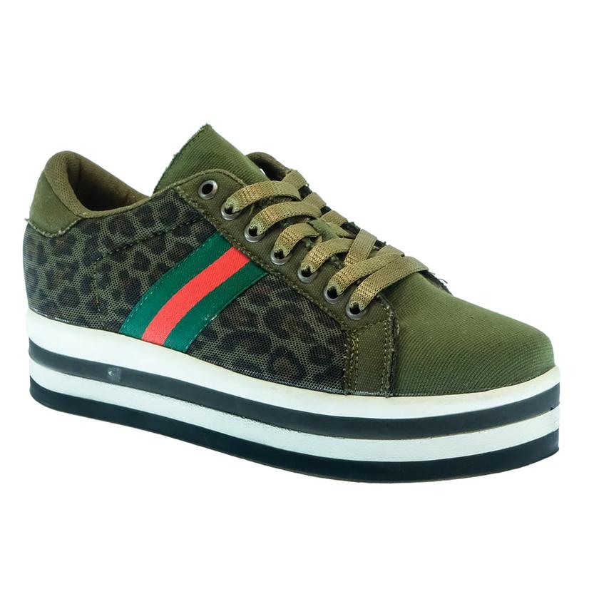 Barbosa Footwear Barbosa Leopard Platform Women's Tennis Shoes