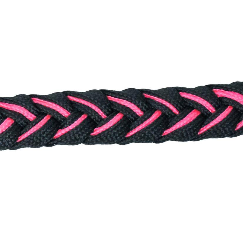 Beagley Braiding Tack Black/Hot Pink / 7.7' Martha Josey Knot Reins