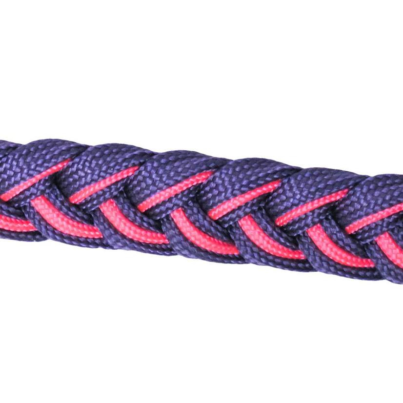 Beagley Braiding Tack Purple/Hot Pink / 7.7' Martha Josey Knot Reins