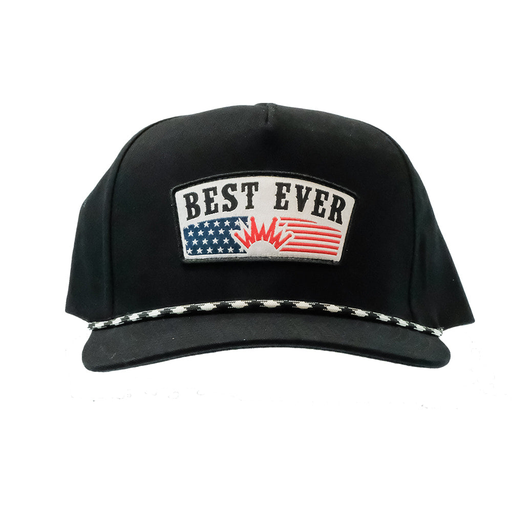 Best Ever Pads Hats Best Ever Pads Flat Brim USA Rope Cap