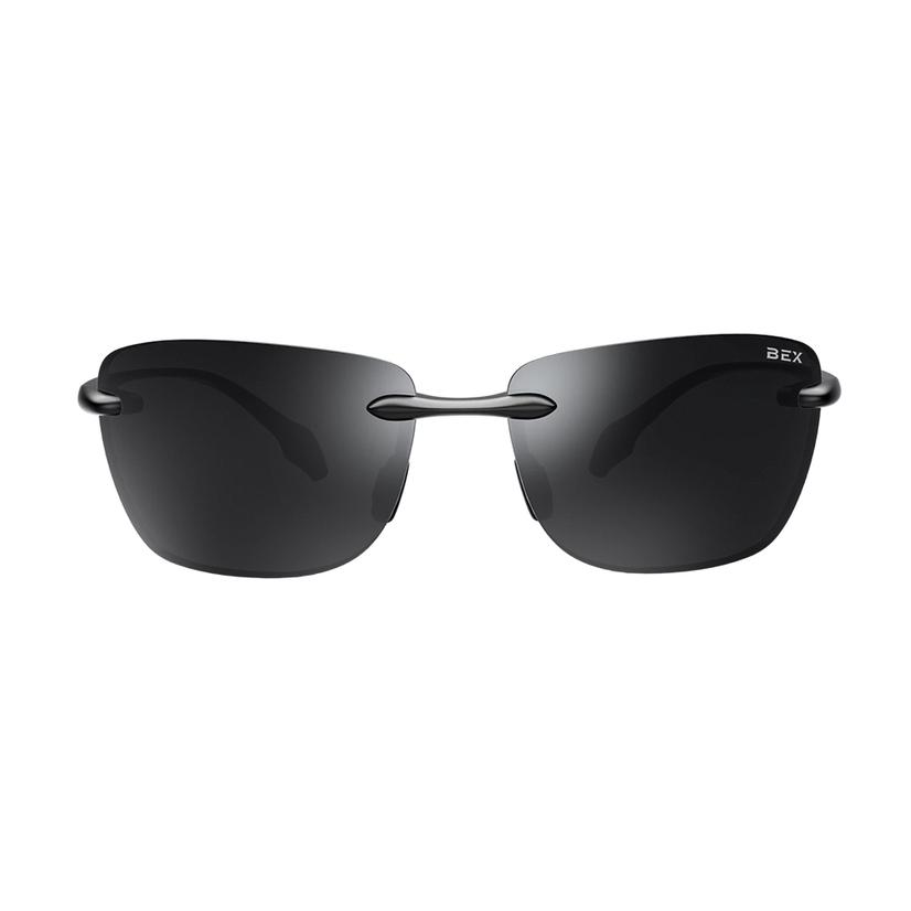Bex Apparel Black / Osfa Bex Jaxyn X Glossy Black Grey Sunglasses
