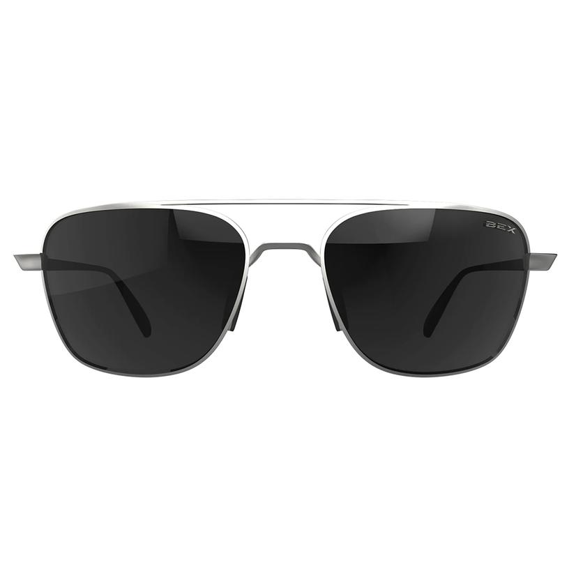Bex Apparel Silver / OSFA Bex Mach Matte Silver and Gray Sunglasses