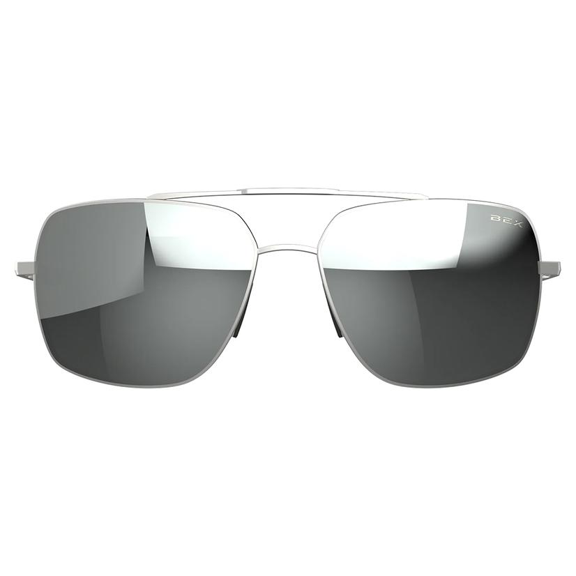 Bex Apparel Silver / OSFA Bex Wing Matte Silver, Gray and Silver Sunglasses