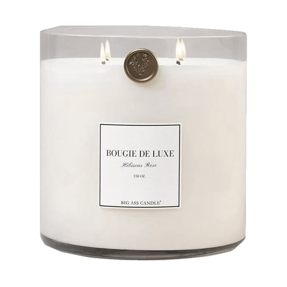 Big Ass Luxuries Home Decor BABY BIG ASS CANDLE HIBISCUS ROSE