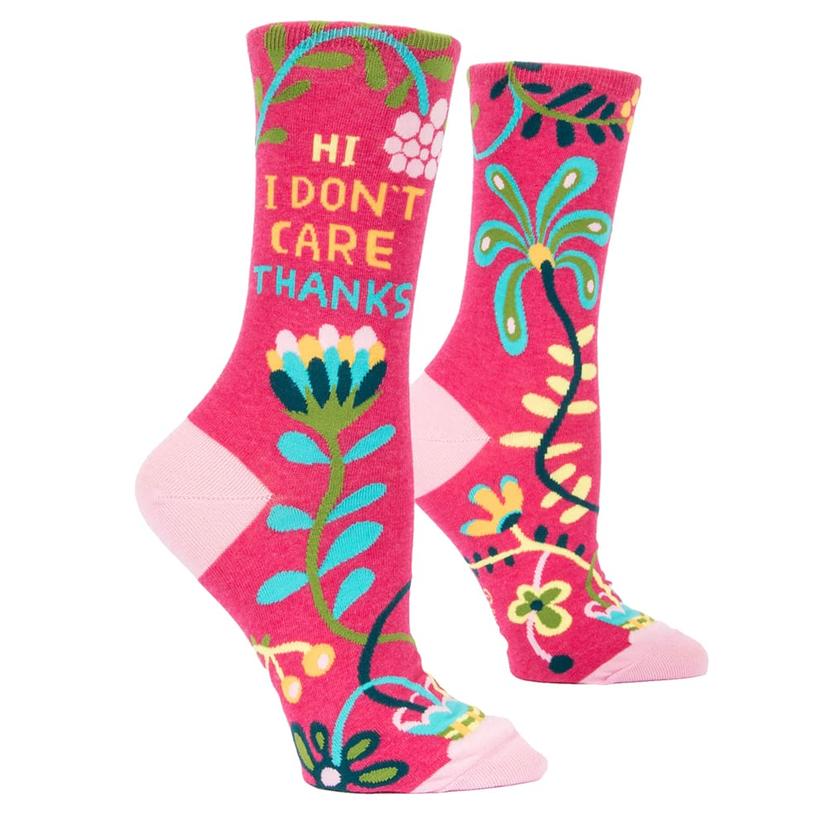 Blue Q Apparel Multi / OSFA Blue Q Hi, I Don't Care Women's Crew Socks