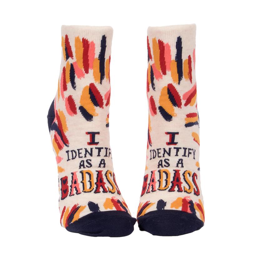 Blue Q Apparel Multi / OSFA Blue Q I Identify As A Bada** Women's Ankle Socks