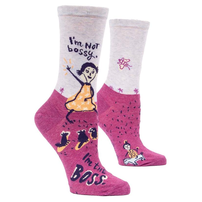 Blue Q Apparel Multi / OSFA Blue Q I'm Not Bossy Women's Crew Socks