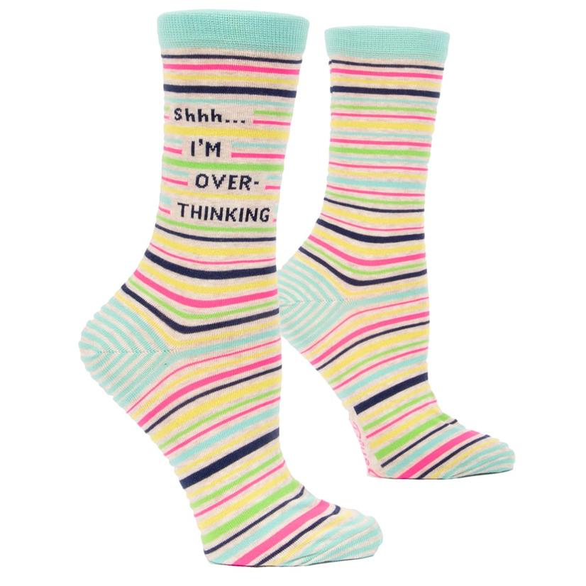 Blue Q Apparel Multi / OSFA Blue Q Shh, I'm Overthinking Women's Crew Socks