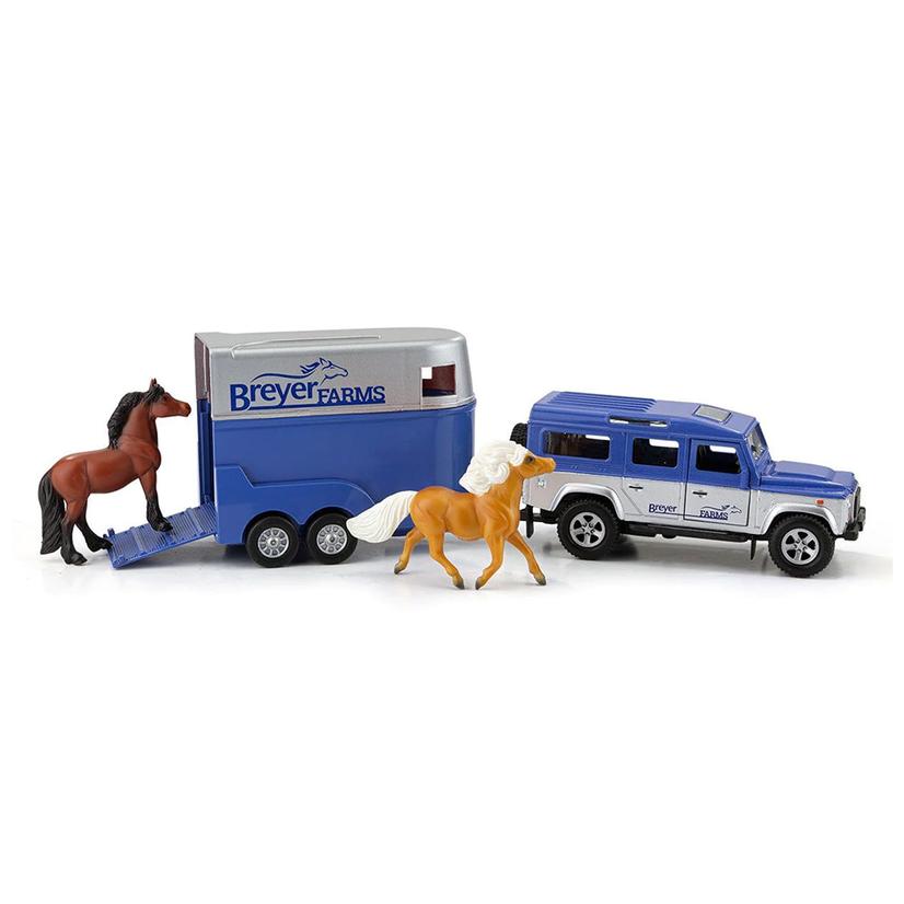 Breyer Other OSFA / MULTI Breyer Farms Land Rover and Tag-A-Long Horse Trailer