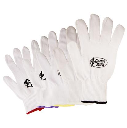 Cactus Ropes Tack Cactus White Cotton Roping Gloves 24-Pack