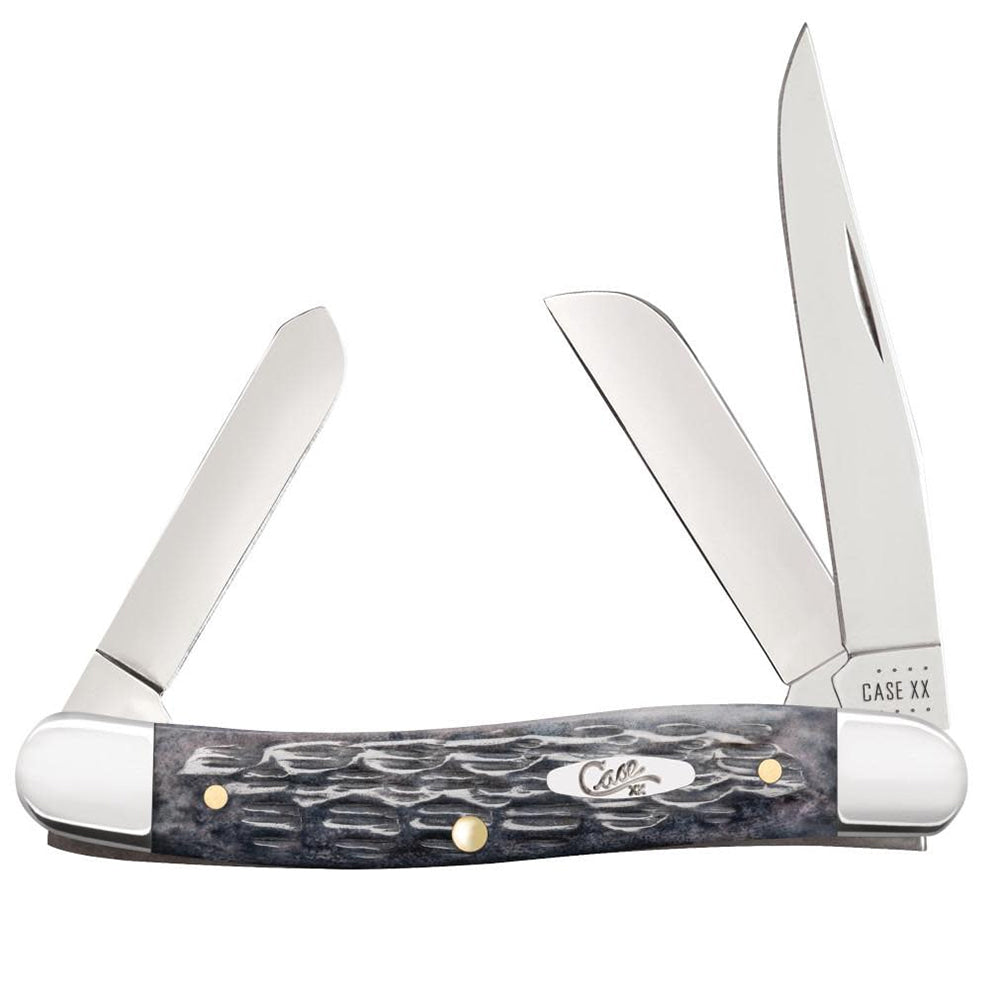 Case Knives Case Pocket Worn Crandall Jig Gray Bone Medium Stockman