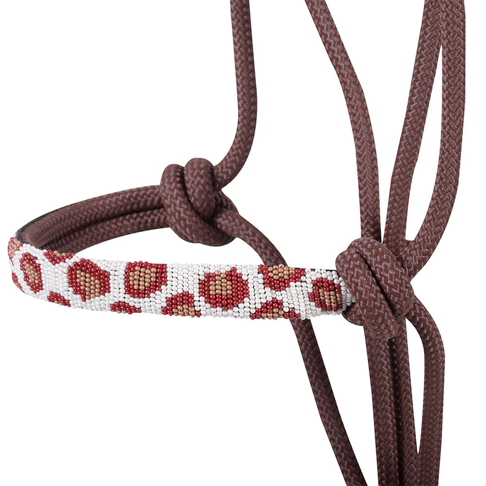 Cashel Tack Brown Cheetah Cashel Beaded Rope Halter
