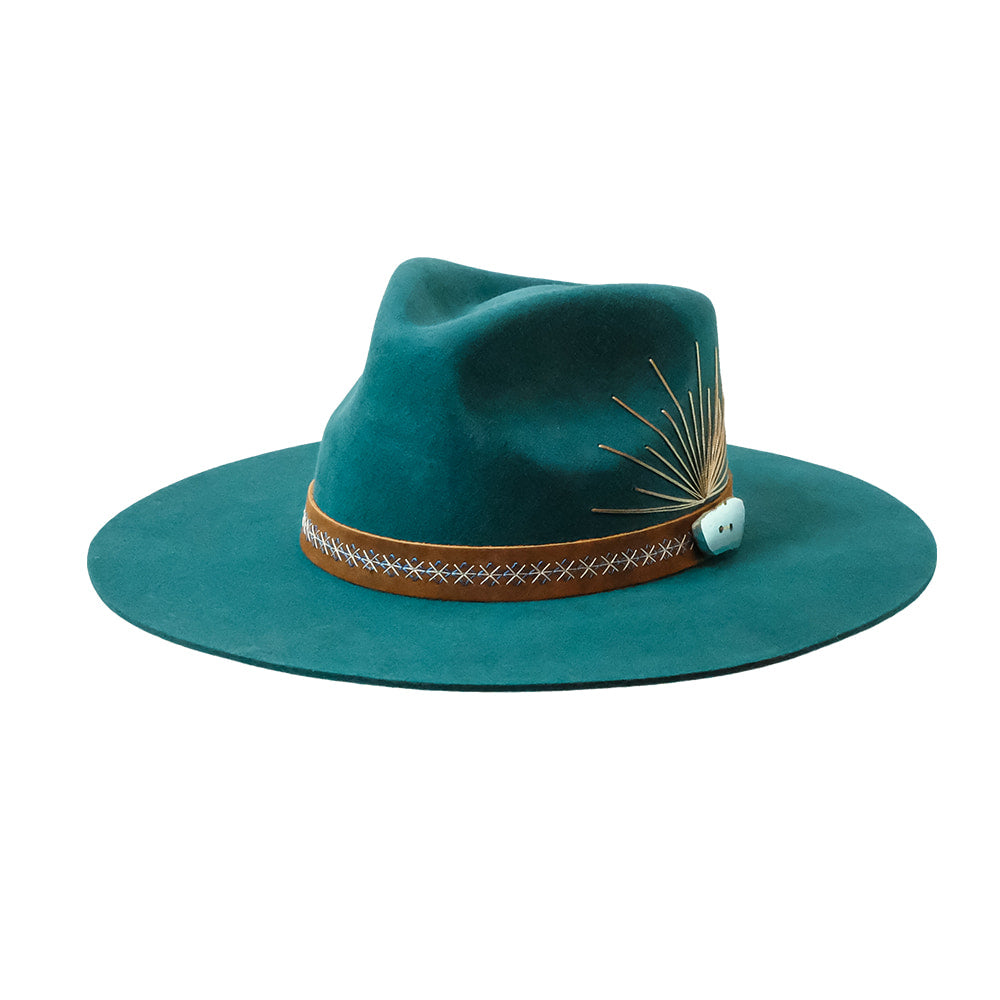 Charlie 1 Horse Hats Charlie 1 Horse Lainey Wilson Bayou Belle Fashion Hat in Brilliant Teal